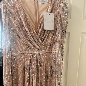 Mac Duggal Sequin Evening Dress - Rose Gold